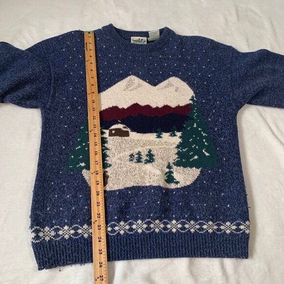 Vintage Northern Reflections cotton wool blend holiday christmas sweater - Picture 8 of 8